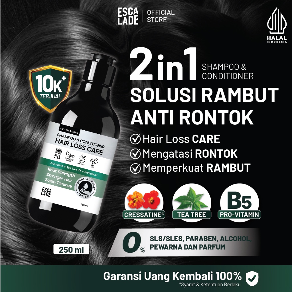 Jual ⁠Escalade Hair Loss Shampoo & Conditioner 250ml - Hair Growth ...