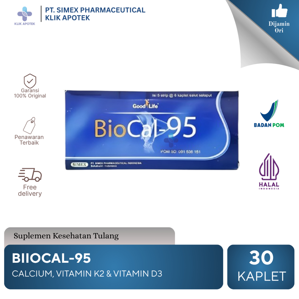 Jual Biocal-95 1 Box 30 Tablet - Calcium Ibu Hamil & Menyusui ...