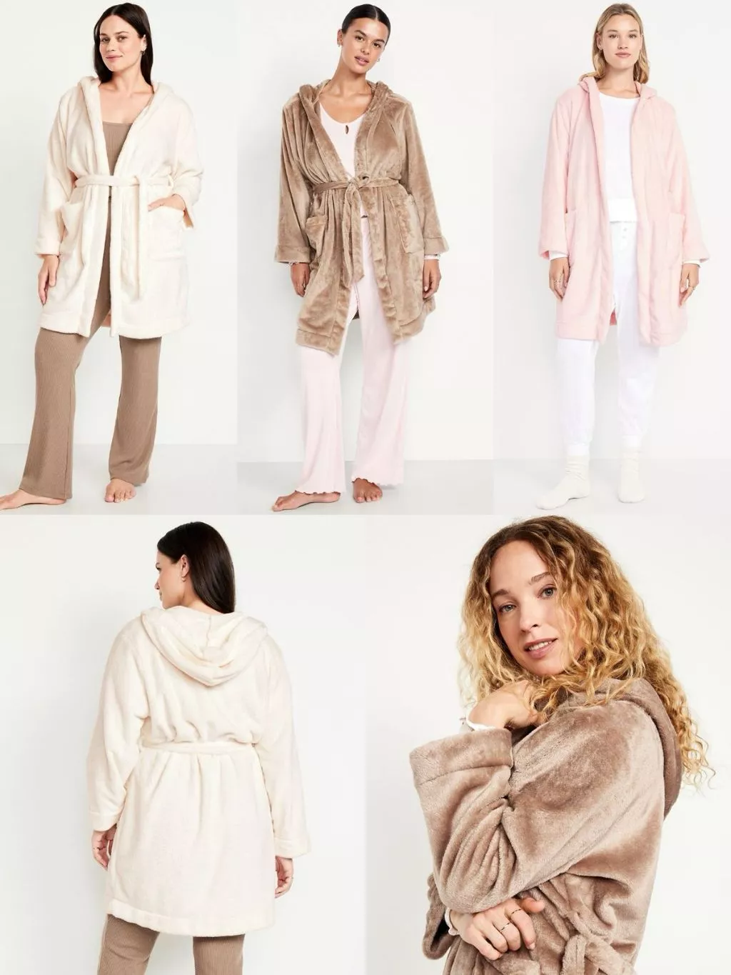 Outer Kimono Hoodie Bahan Terry Pluffy Lembut OLN Cozy Terry Hooded Robe - 2392