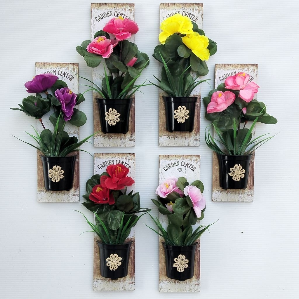 Mini Rose Hiasan Dinding Bunga Artificial Tempel 20x6