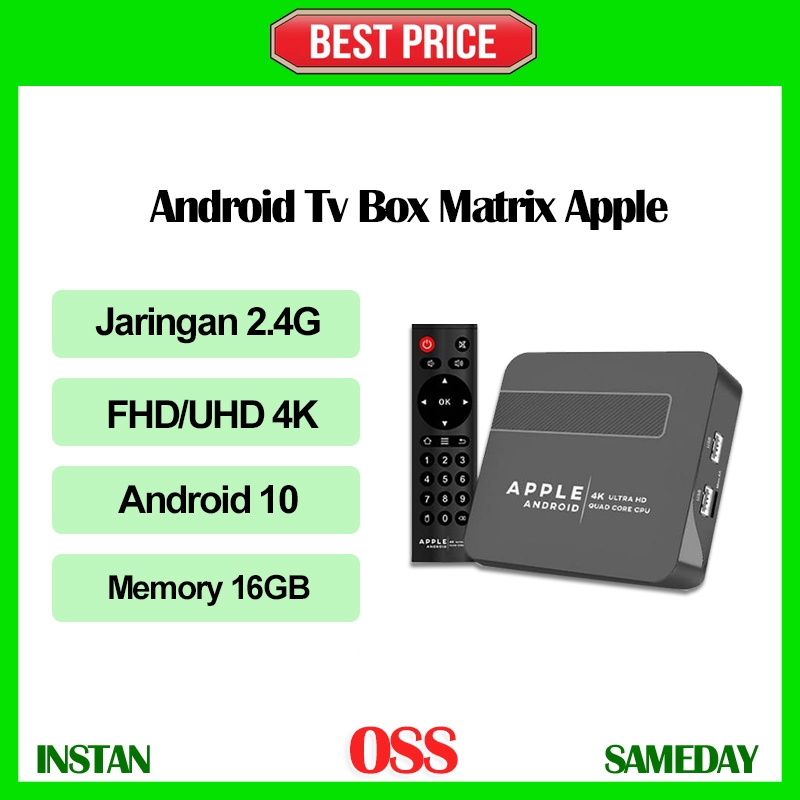 Jual Best Price Smart TV Box Matrix Apple RAM 2GB ROM 16GB 4K UHD ...
