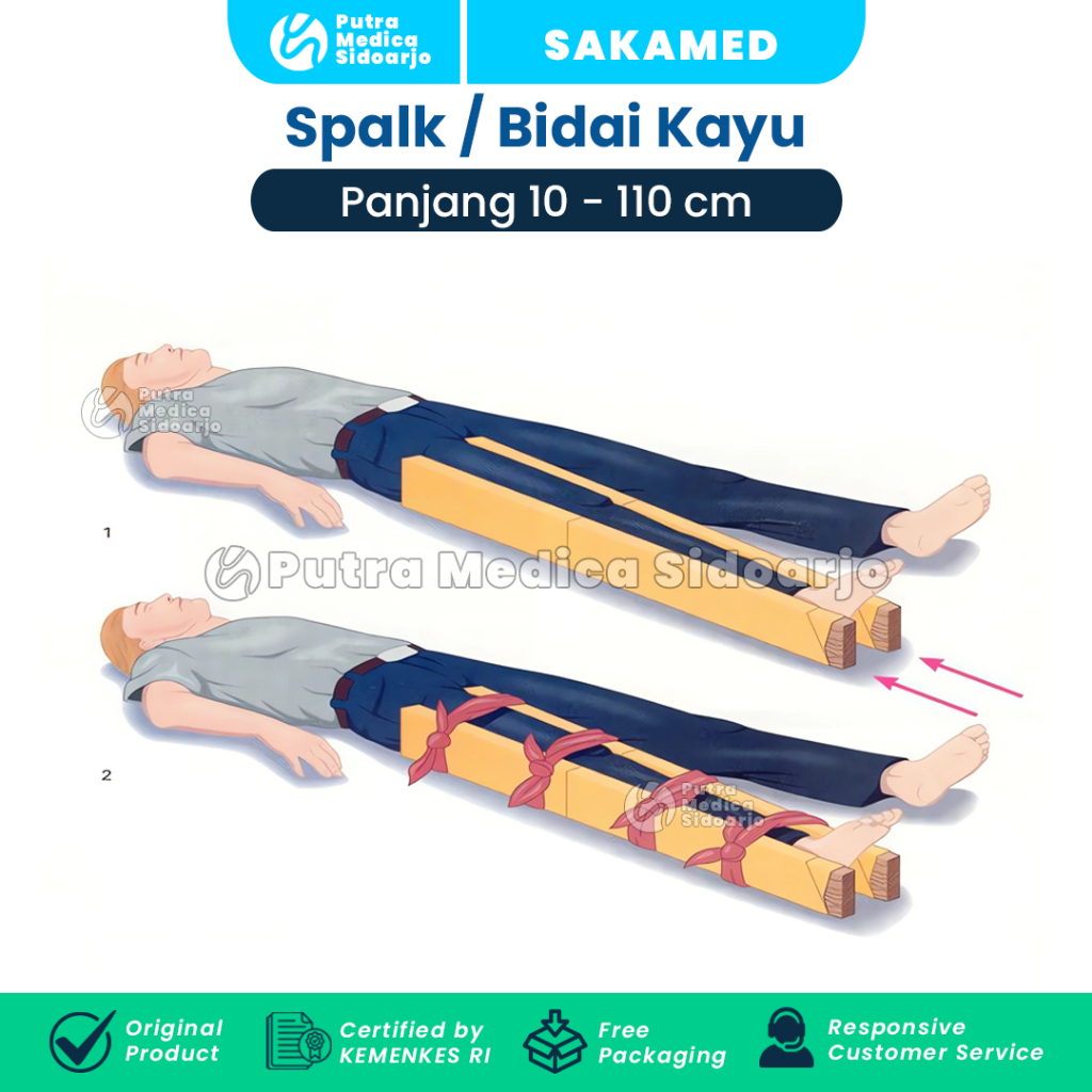 Jual Spalk Bidai Kayu Spons 50cm x 10cm x 8mm - 1pc / Gips Patah Tulang ...