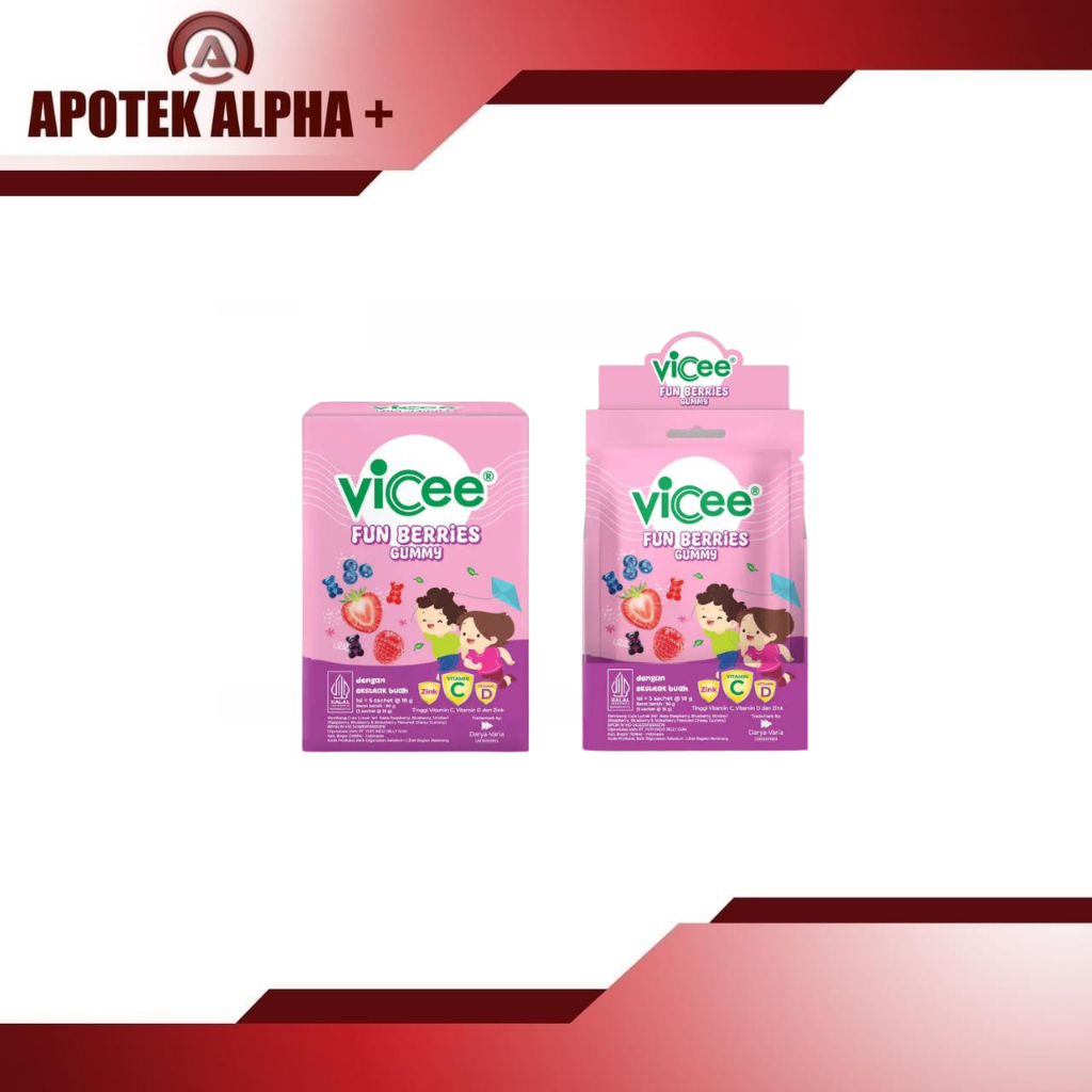 Jual Vicee Gummy Fun Berries - 6 Gummy 1 Sachet | Shopee Indonesia