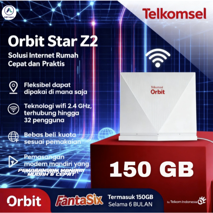 Modem Orbit Internet Portable Wifi 4G+ Orbit  Z2 Plus Bonus 150GB|Free Ongkir|Termurah
