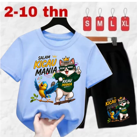 Setelan Anak Unisex 2-10 Tahun - Pakaian Cowok Cewek Motif Lucu