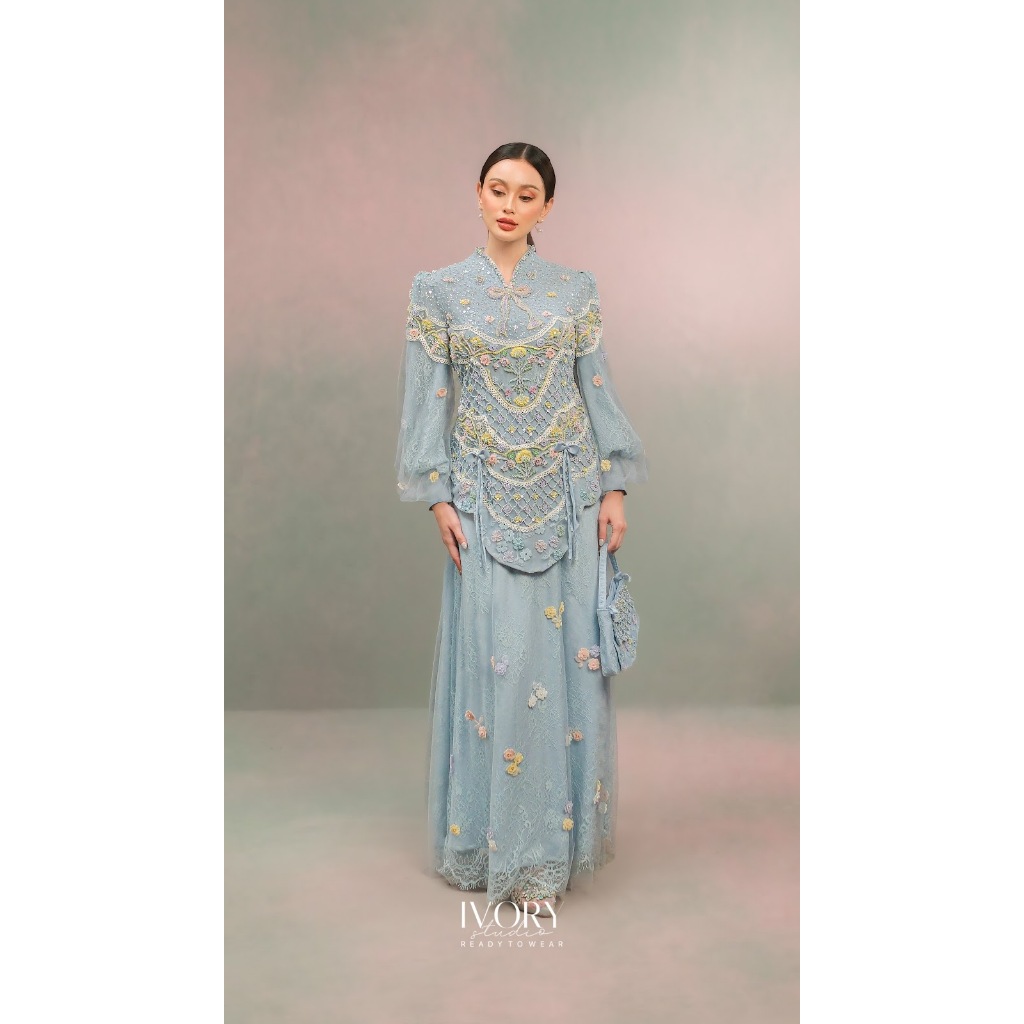 Jual Letters of Her | Kasiruta Asha Dress in Ice Blue | Shopee Indonesia