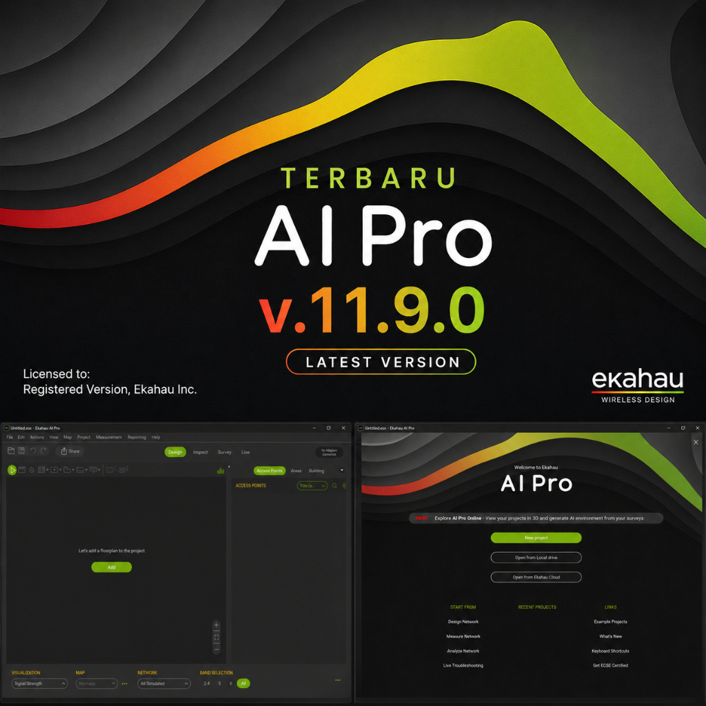 Software Ekahau Ai Pro 11.9 - Survey & Desain Wi-Fi Akurat + Heatmap