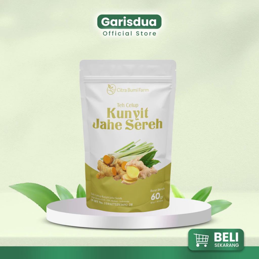 Teh Kunyit Jahe Serai Herbal Alami