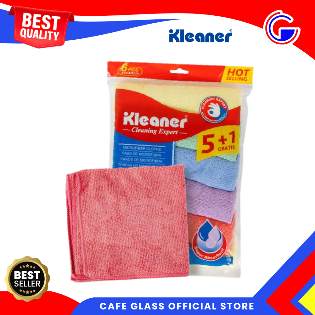 Lap Microfiber Kleaner - Kain Lap Serbaguna Premium - Lap Mobil Dapur Kaca Meja - Serbet Multifungsi Anti Bakteri