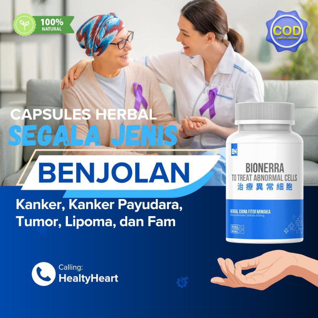 BIONERRA_ Suplemen Herbal Mengatasi sel obnormal Benjolan Kanker Payudara,Tumor, lipoma