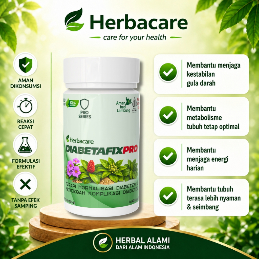 DIABETAFIX PRO Membantu menormalkan kadar gula darah & Membantu pemulihan fungsi pankreas