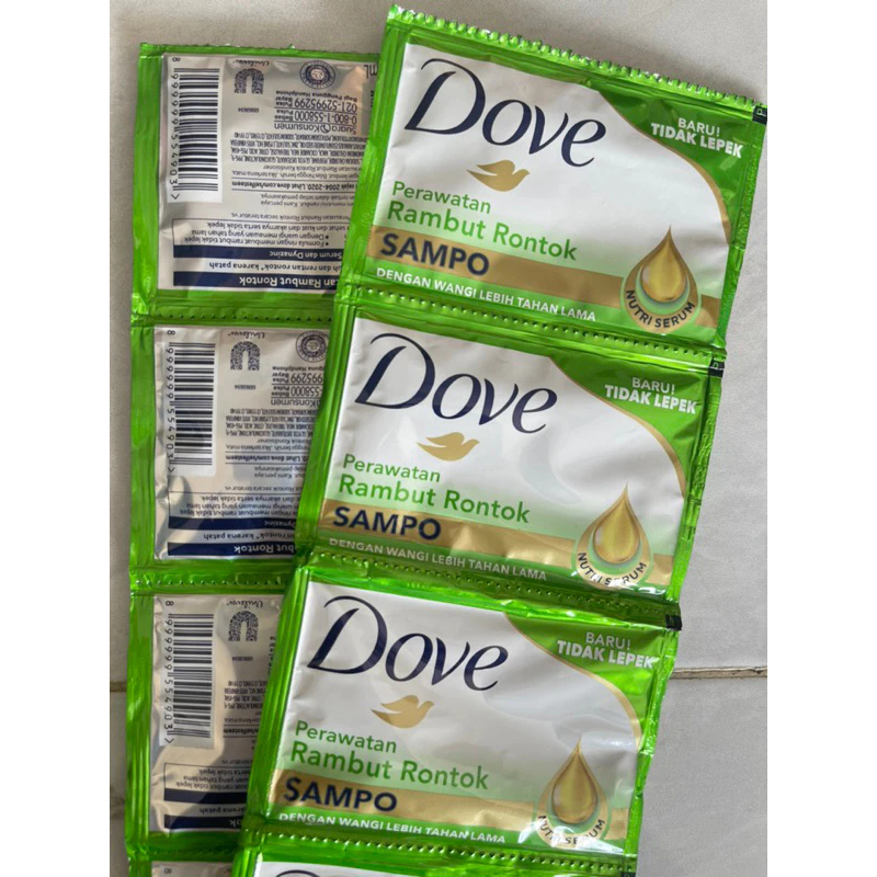 Jual DOVE Shampoo 10 ml 1 Renteng Isi 12 Sachet / Shampoo Dove Sachet ...
