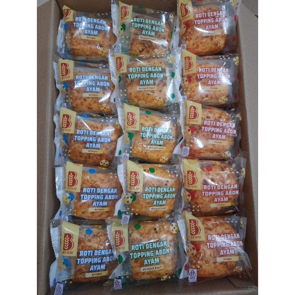 Jual Roti Abon BYWAY / Roti Bertopping Abon 1 dus isi 60pcs | Shopee ...