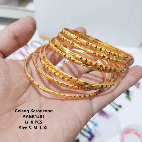 Jual Gelang Keroncong India Isi 8 PCS awet Buat Hari hari AAGK1345 ...