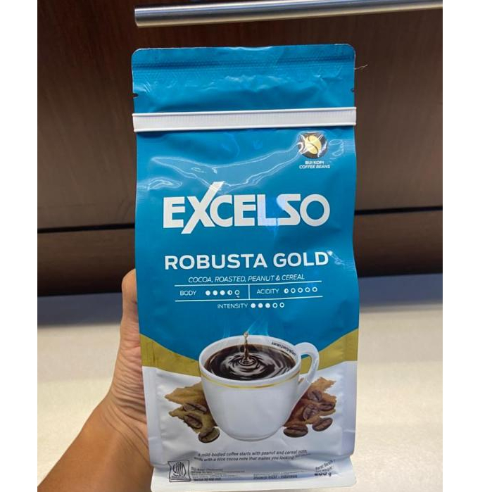 Jual Kopi Excelso Robusta Gold 200gr - Bubuk Dan biji | Shopee Indonesia