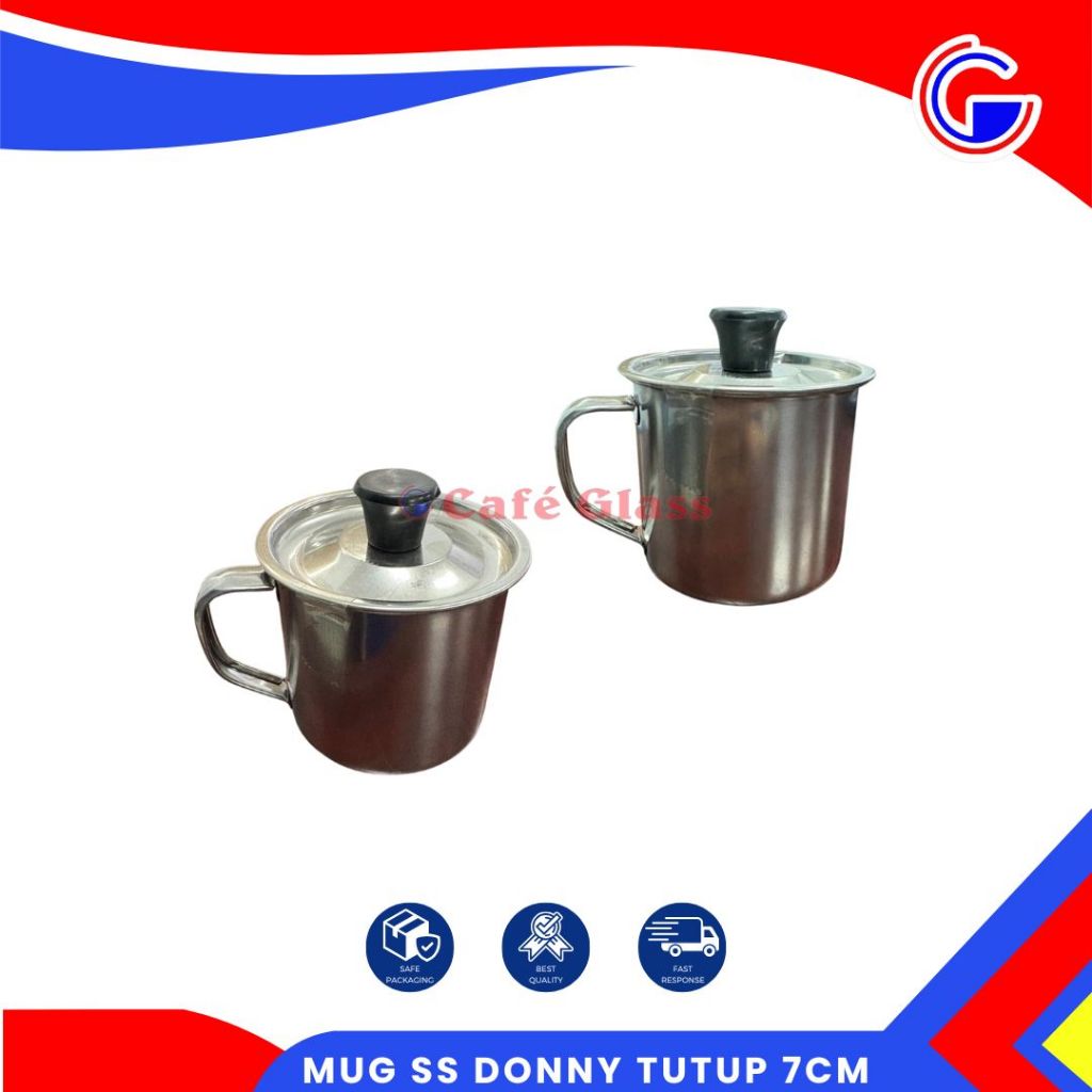 Mug Stainlees-Mug SS Dony Tutup-Mug Tutup 7cm