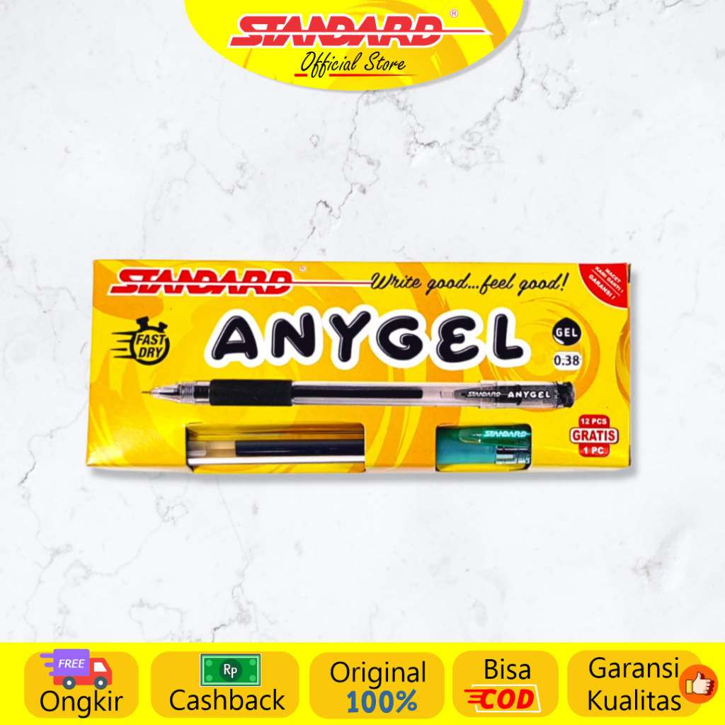 Standard - Pulpen Any Gel 0.38 ( Alat Tulis / Pen / Ballpoint / Pena ) (4)