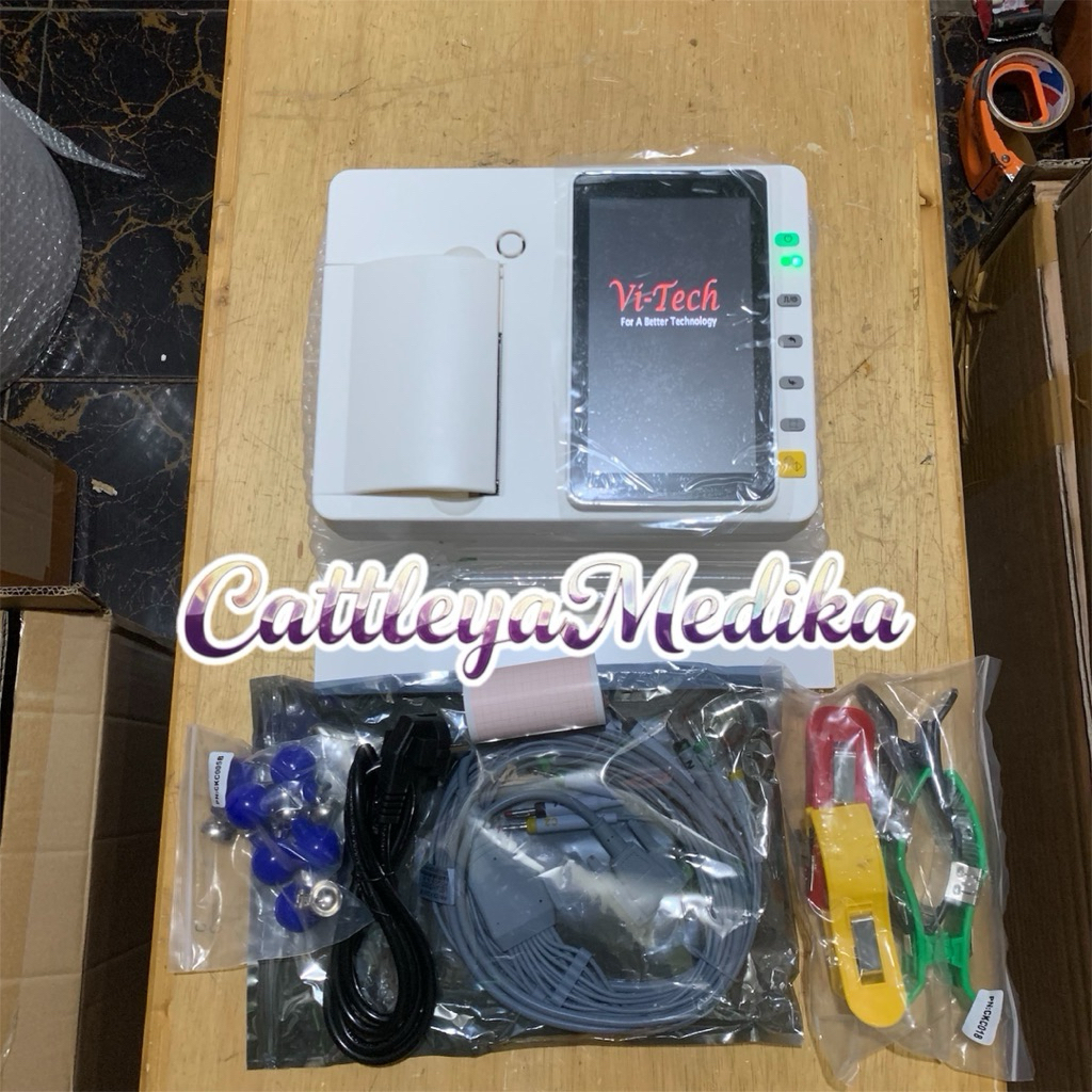 Jual ECG VI TECH 3 CHANNEL / EKG 3 CHANNEL VI tech 3303b interpretasi ...