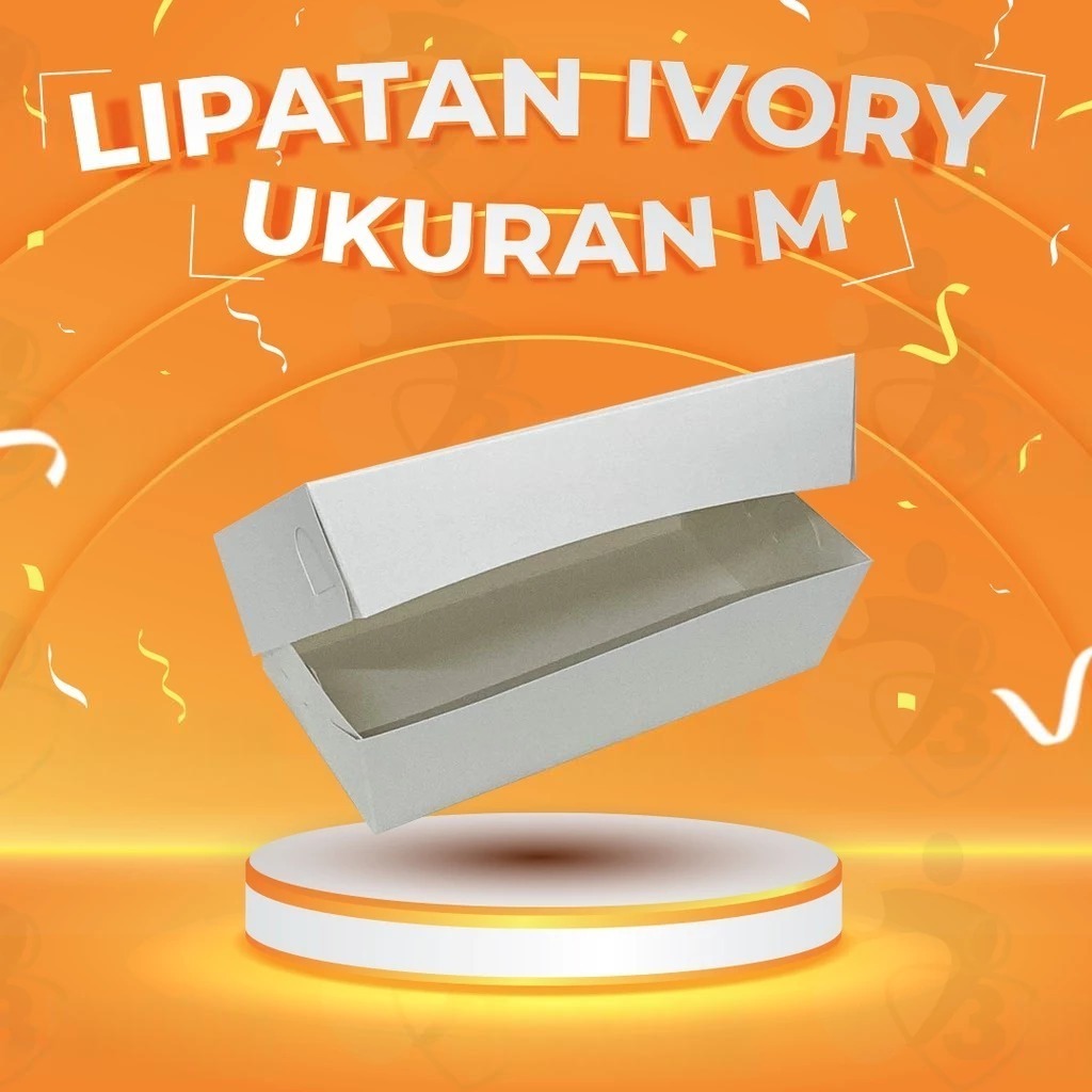 Jual Ivory paper Lunch Box Size M Lembaran/Lipatan -Lunch Box Putih ...