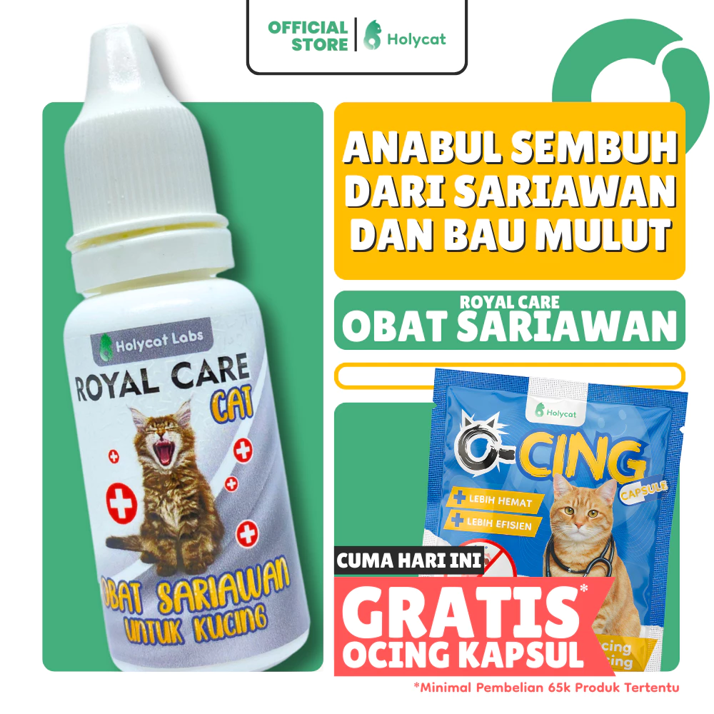 Holycatlabs Royal Care Obat Sariawan dan Bau Mulut untuk Kucing dan Anjing