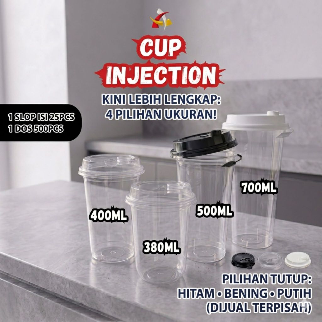Jual Thinwall Cup Injection Tebal / Gelas Plastik Inject 12oz 380ml ...
