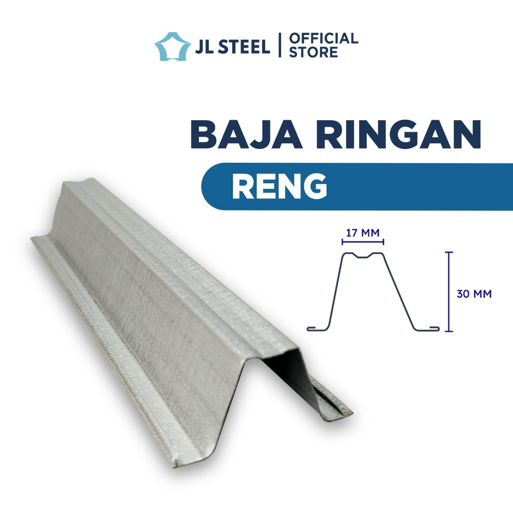 Jual JLSTEEL Baja Ringan Reng Rangka Atap (0.30 mm - 0.45 mm) 6 meter ...