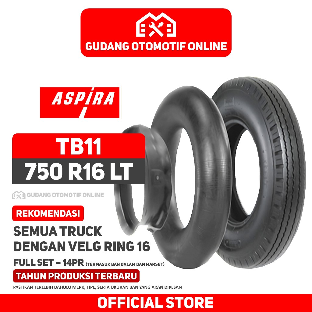 Jual Ban Truk Aspira TB11 750 R16 16 Truck Colt Diesel Canter Ragasa 7. ...