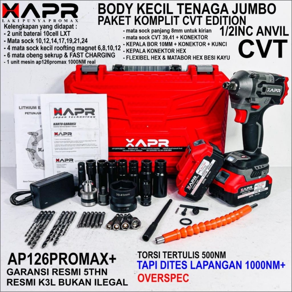 Jual APR RAJA IMPACT WRENCH AP126promax 1000nm body kecil tenaga jumbo ...