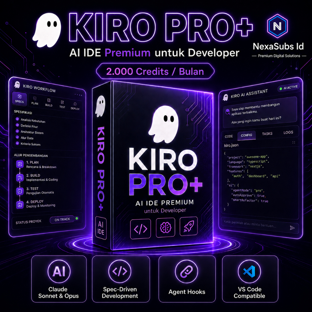 Jual Kiro Pro Plus AI Premium 2.000 Credits Vibe Coding AI Claude Opus ...