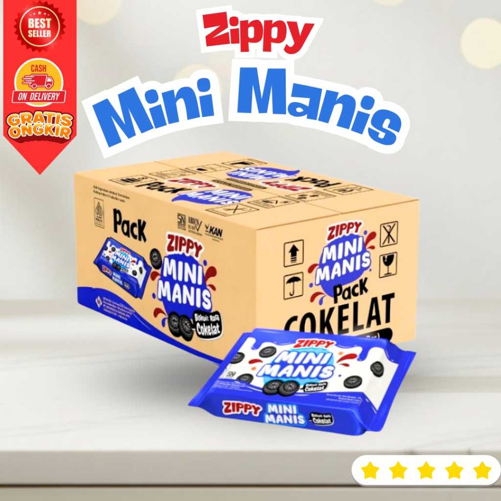 Jual Zippy mini manis 1 karton kardus isi 20 pack biskuit snack camilan ...