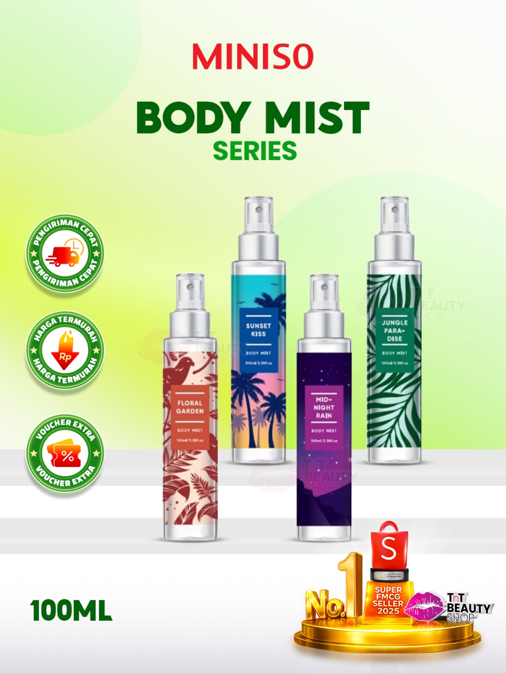 Jual MINISO Body Mist 100ML Parfum Fragrance Mist Perfume Spray | TnT ...