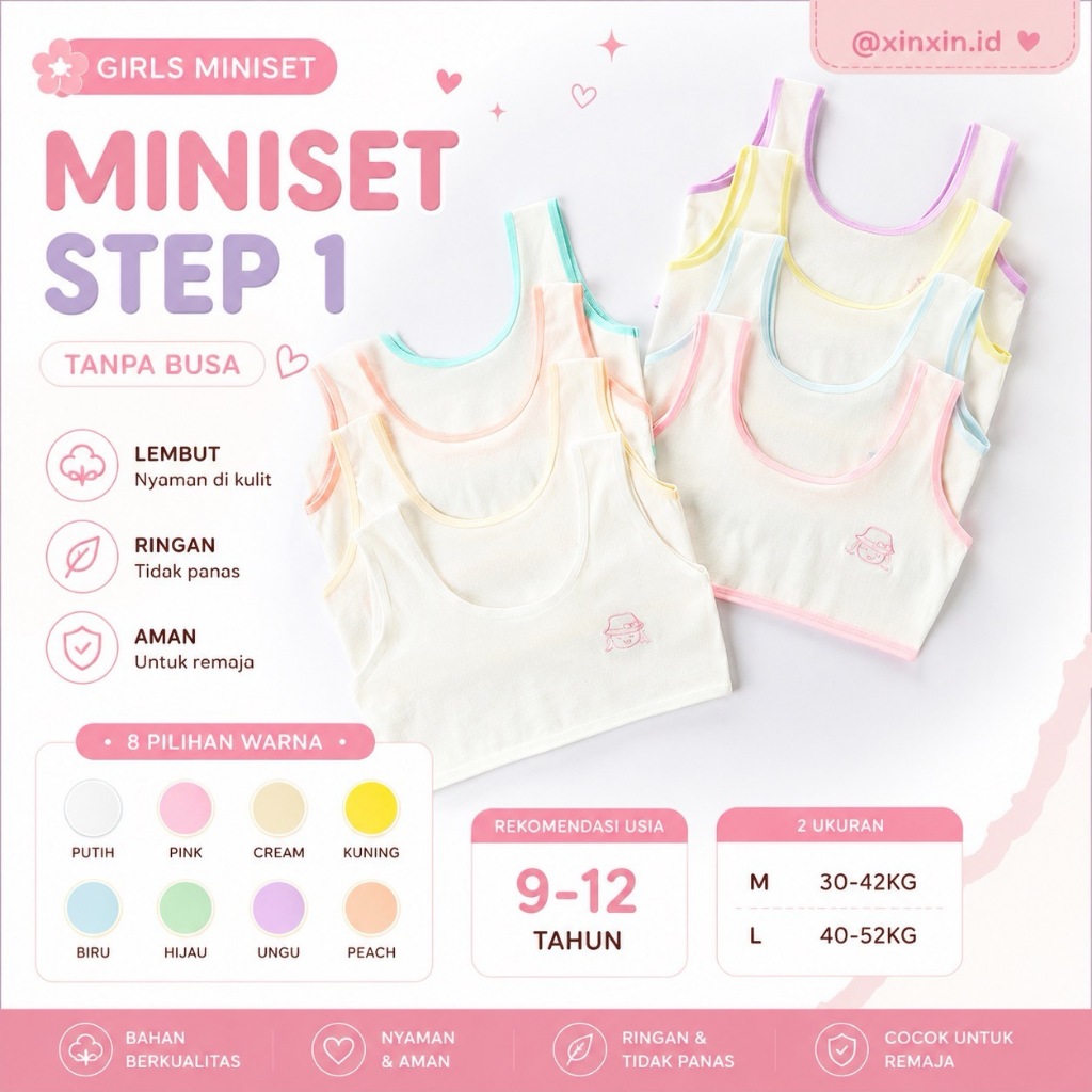 Jual PAKAIAN DALAM MINISET MINI SET STEP 1 SD SMP BRA ANAK REMAJA SD ...