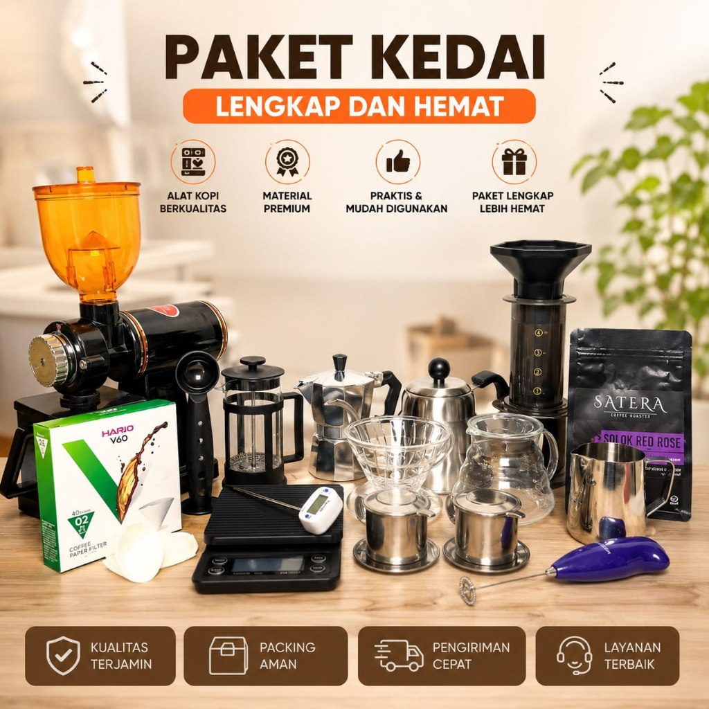 Jual Paket Usaha KEDAI Mini Cafe Set Mesin Alat Seduh Pembuat Kopi ...