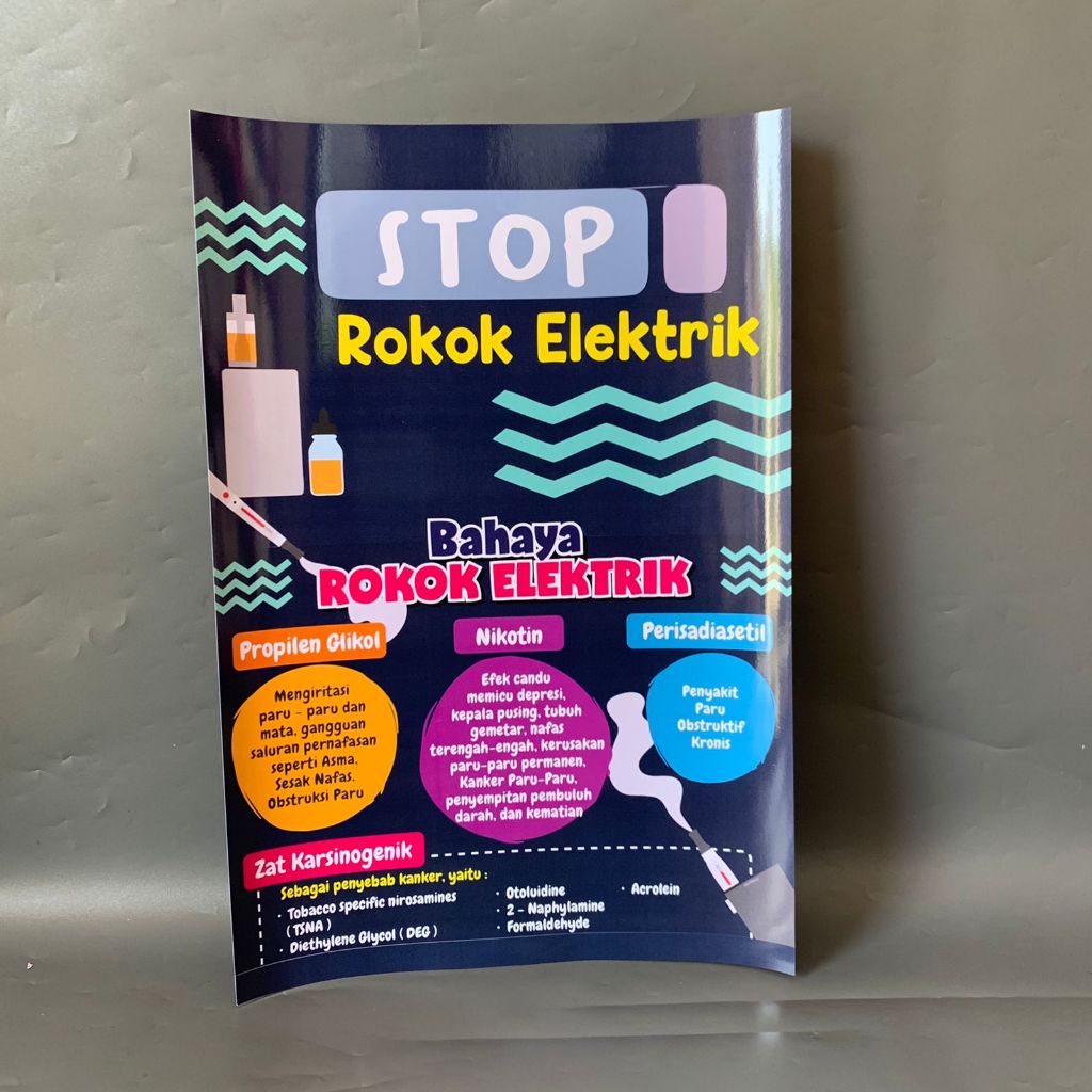 Jual Poster Stop Rokok Elektrik - Poster Bahaya Merokok Elektrik ...