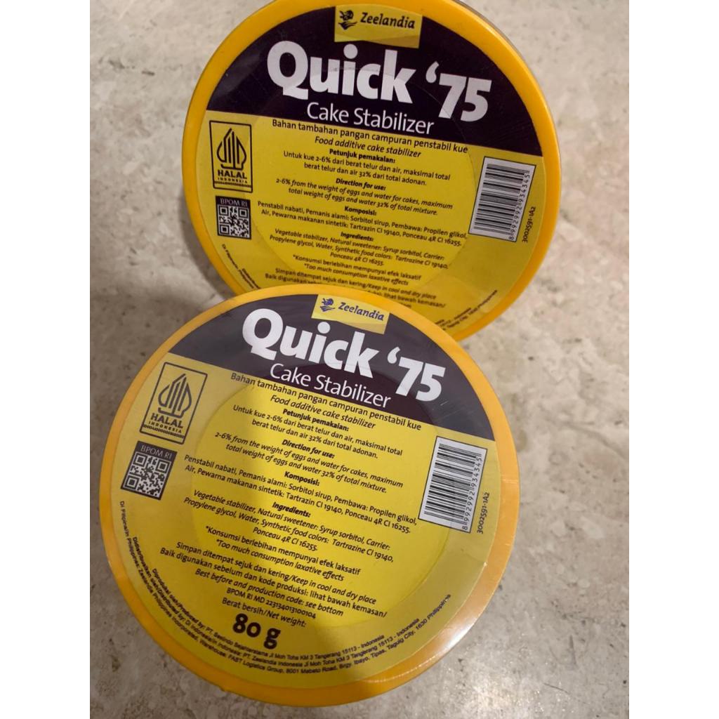 Jual Quick 75 penstabil kue zeelandia 80gr cake stabilizer bahan kue ...
