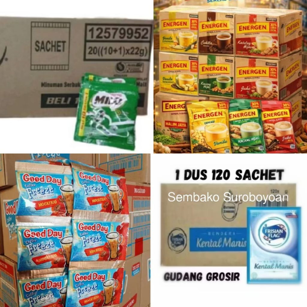 Aneka Minuman Sachet Milo Frisian Flag Energen