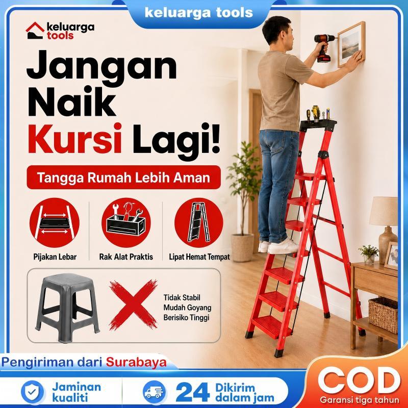Jual Tangga Lipat Aluminium Multifungsi 7/8 Step Rumah Lipat Tangga ...
