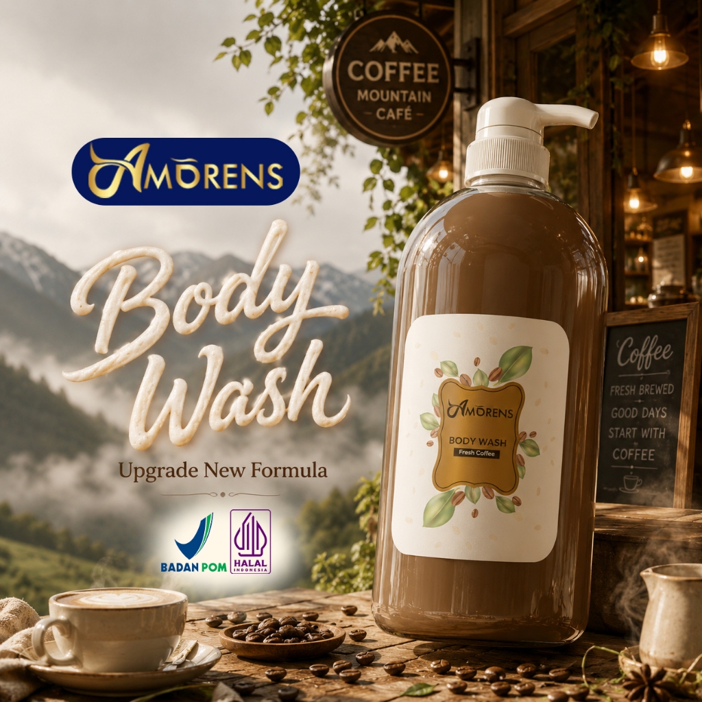 Jual [FREE GIFT] AMORENS Body Wash JUMBO BPOM dan Halal 1000ml - Aroma ...