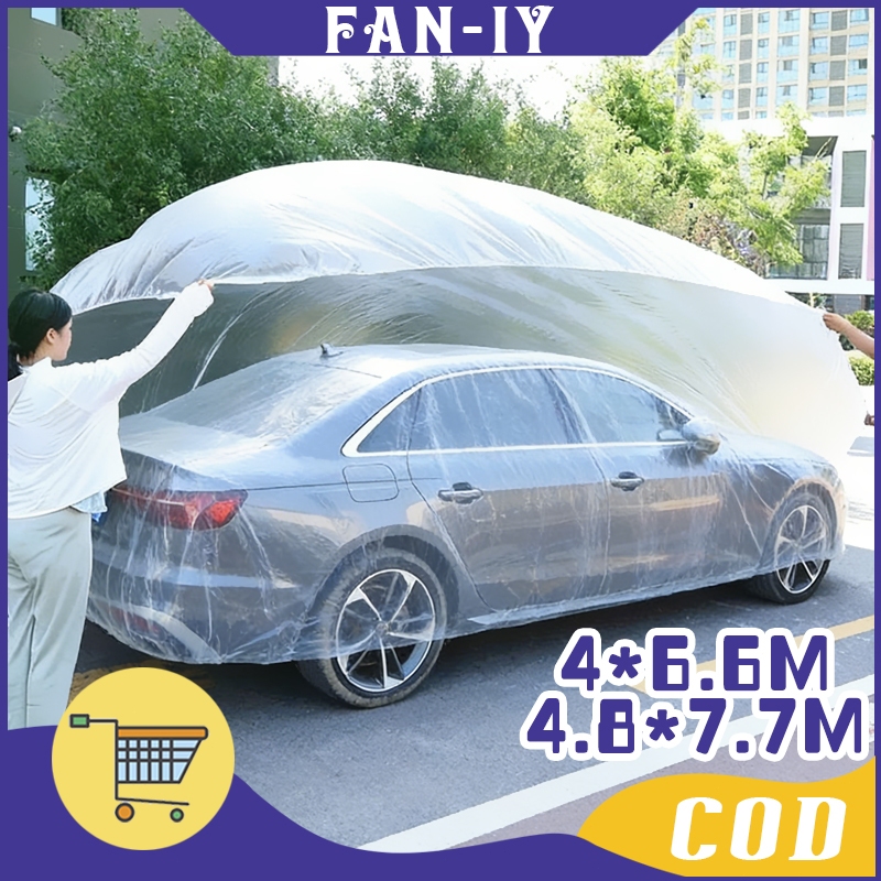 4*6.6/4.8*7.7M Penutup Debu Mobil / Penutup Mobil Universal / Pelindung Sekali Pakai untuk Sedan/SUV/Hatchback
