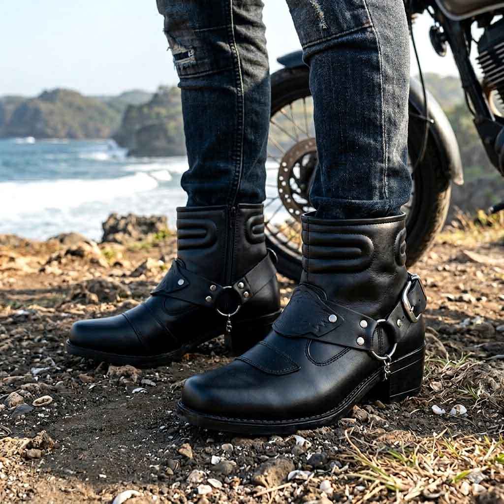 Jual NIMO Sepatu Boot Riding Touring Motor Biker Pria | Sepatu Boot ...