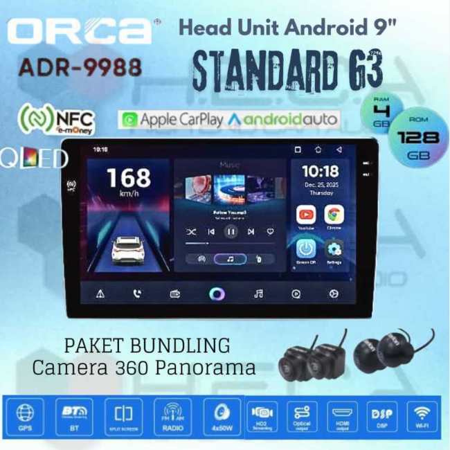 Head Unit Orca G3 Ram 4/128 NFC + 360