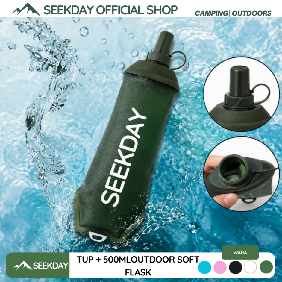 Jual Seekday Tup Soft Flask BPA Free Outdoor Botol Lipat Silicone Botol ...