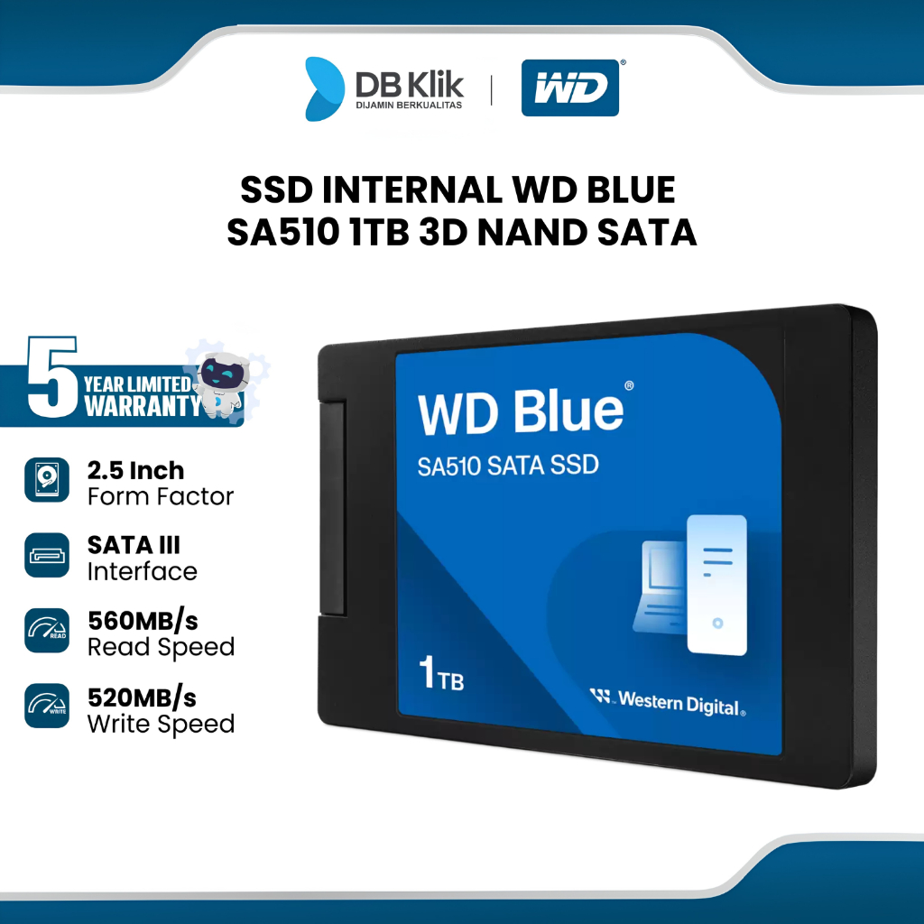 Jual SSD Internal WD Blue SA510 1TB 3D NAND SATA | Shopee Indonesia