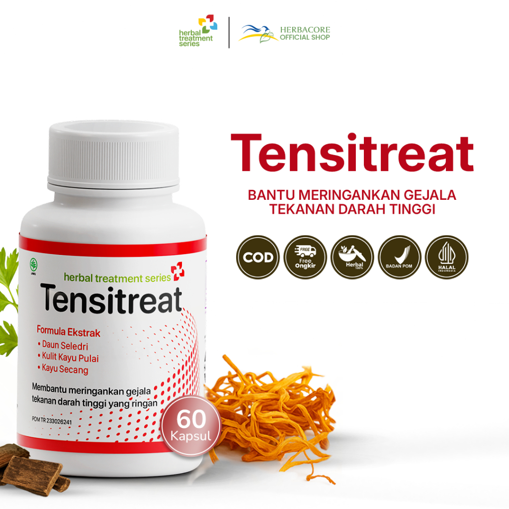 TENSITREAT - Obat Darah Tinggi Herbal Treatment Series - 60 Kapsul