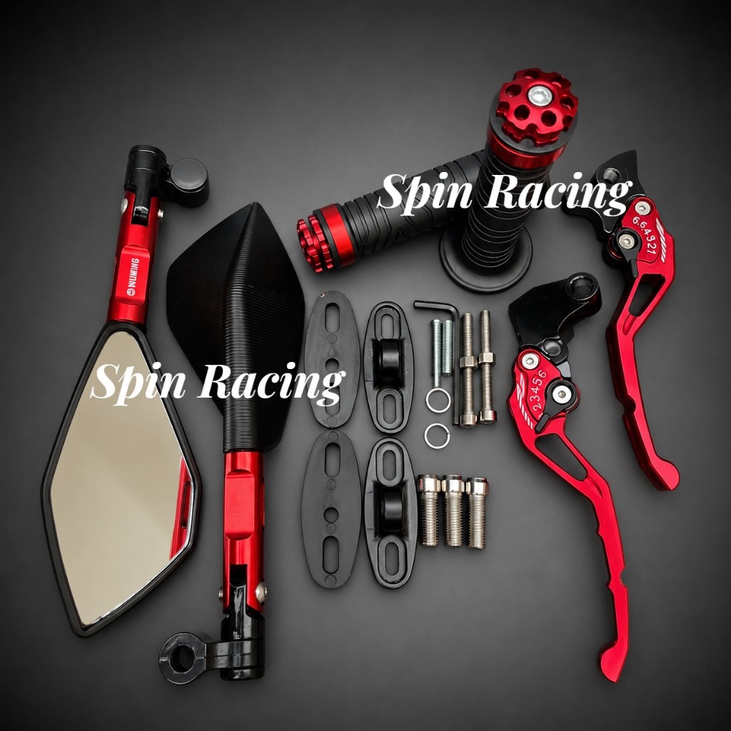 Aksesories Motor Paketan 3in1 Spion V2 Handgrip Jalu CNC Dan Handle Stelan CNC Nmax Beat Vario Scoopy Tiger FU Aerox Mio MX Vixion Vario150 Lexi Fino Beat Street