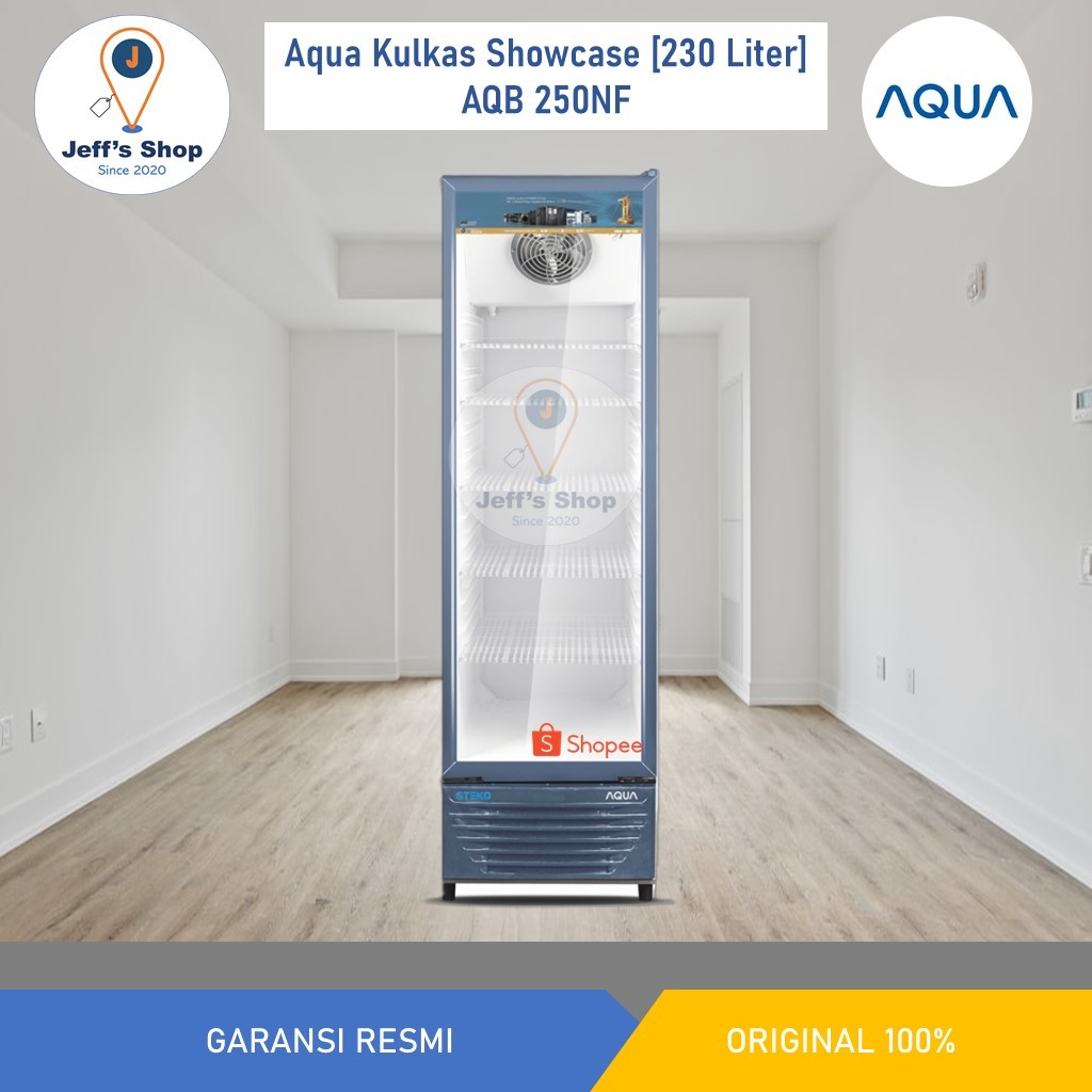 Jual Aqua Kulkas Showcase 4 Rak [230 Liter] AQB 250NF | Shopee Indonesia