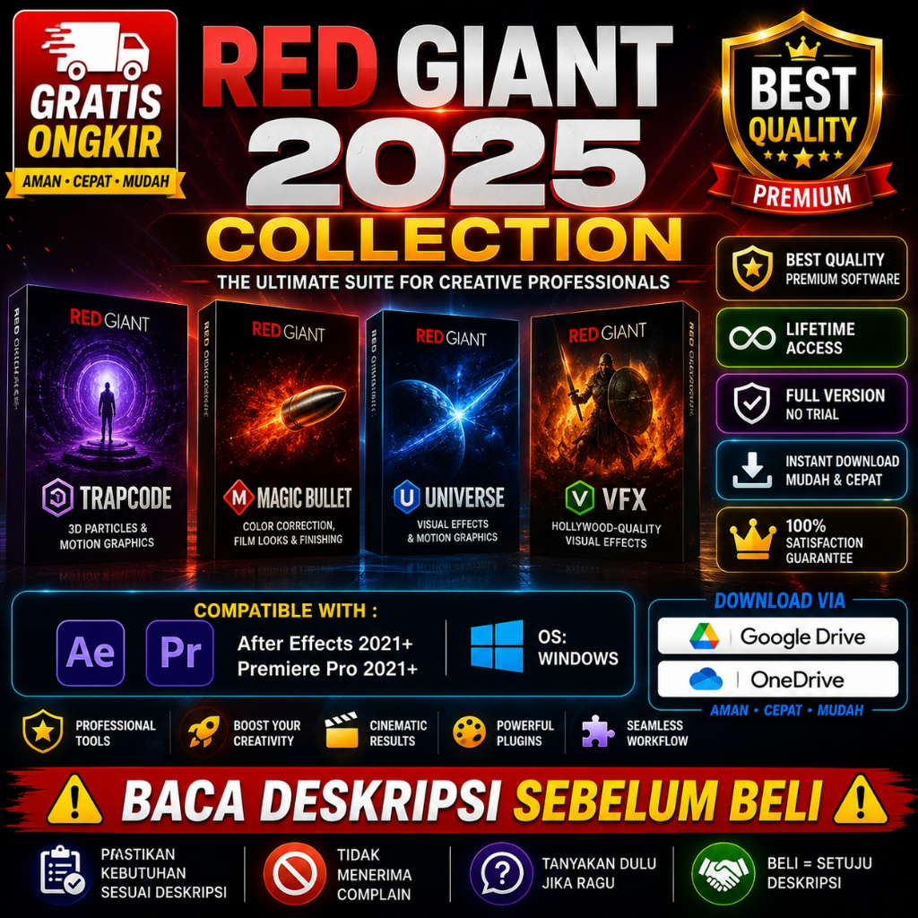 After Effects - Premiere Pro Plugin - Red Giant 2025 - Paket Lengkap - 060325
