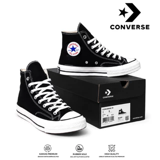 Converse All Star High Black White Unisex Terlaris
