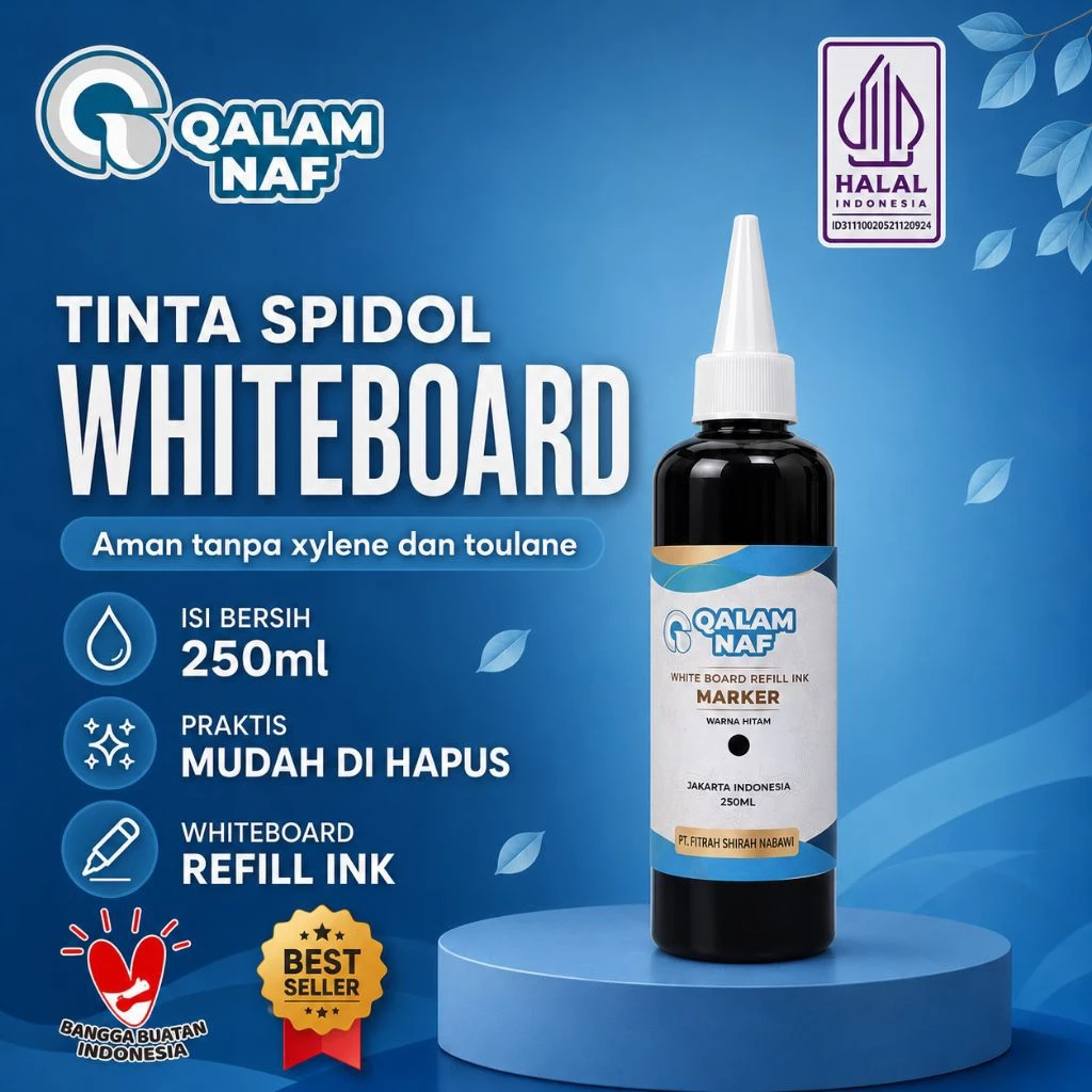 Tinta Spidol Whiteboard QALAM NAF 250ml Refill Spidol Berkualitas