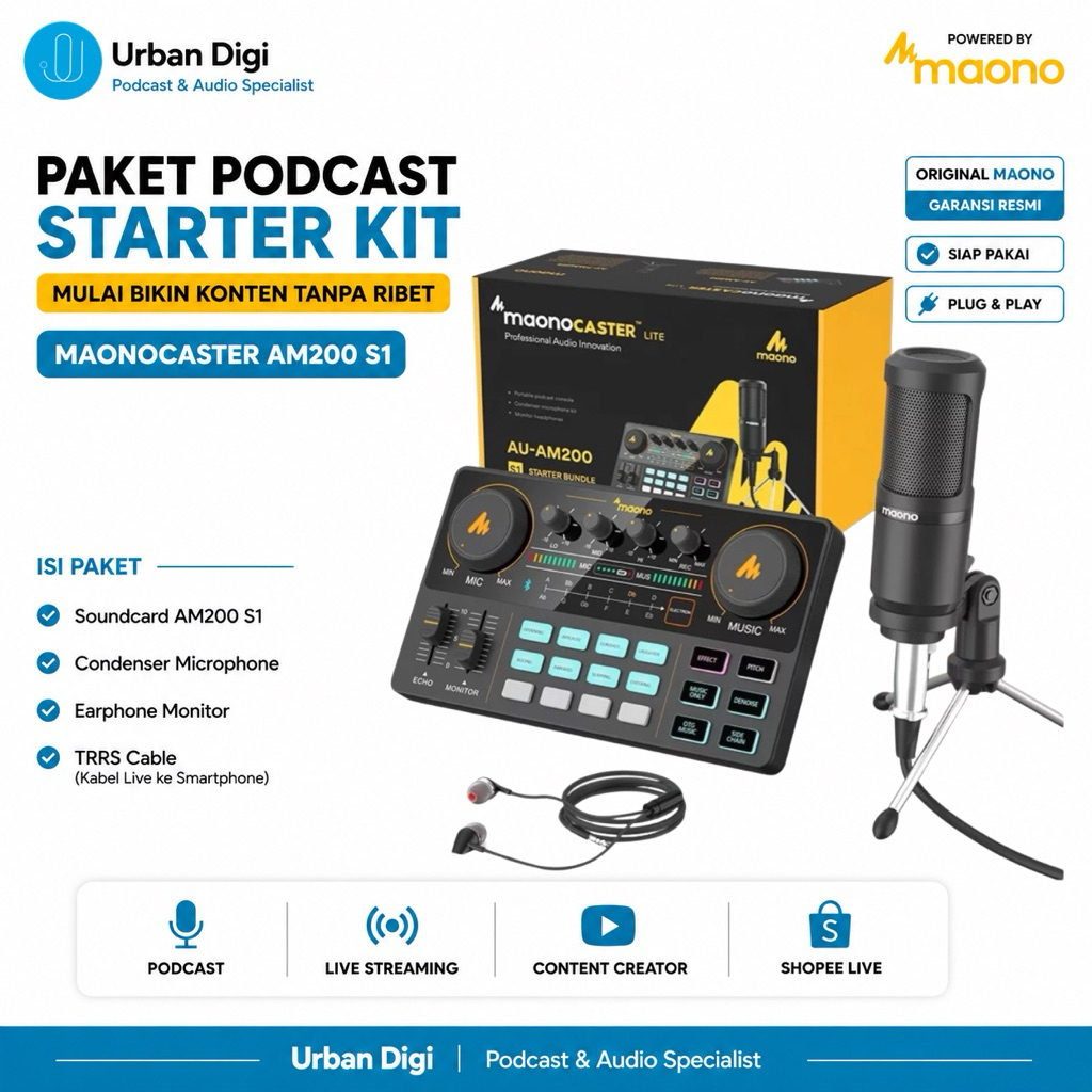 Jual Maono Maonocaster AU-AM200 S1 Starter Bundle | Shopee Indonesia
